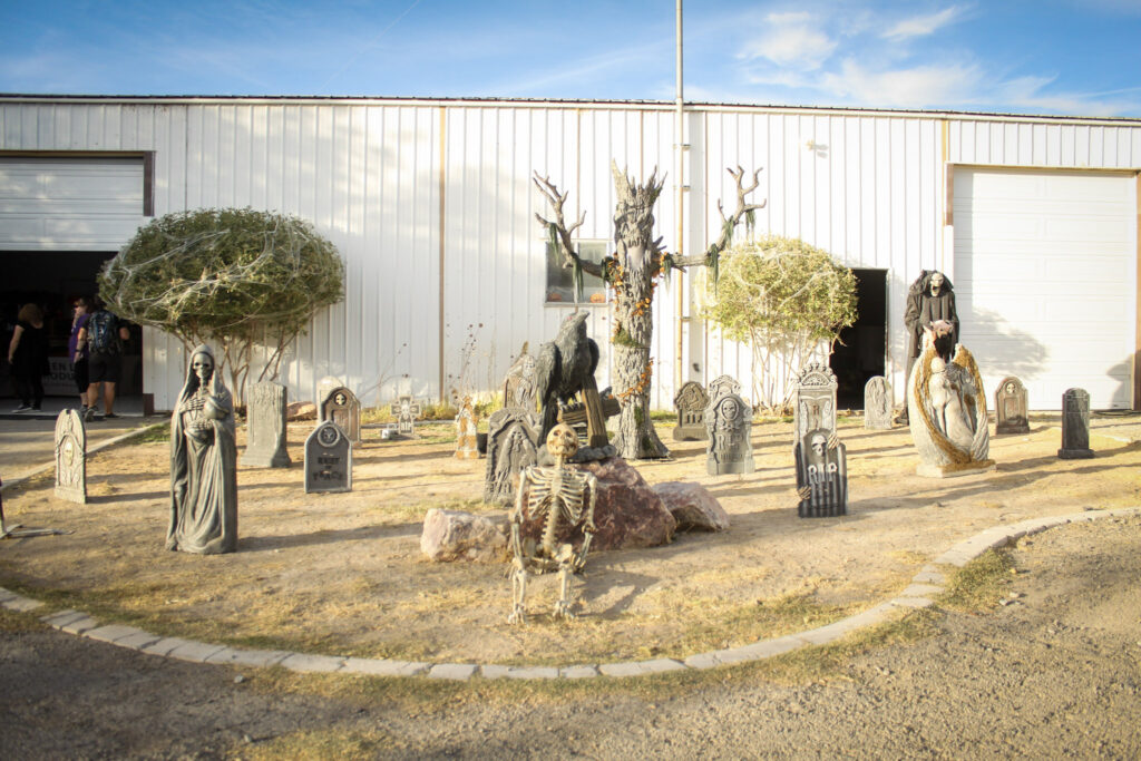 haunted graveyard at pahrumpkin patch at green life produce