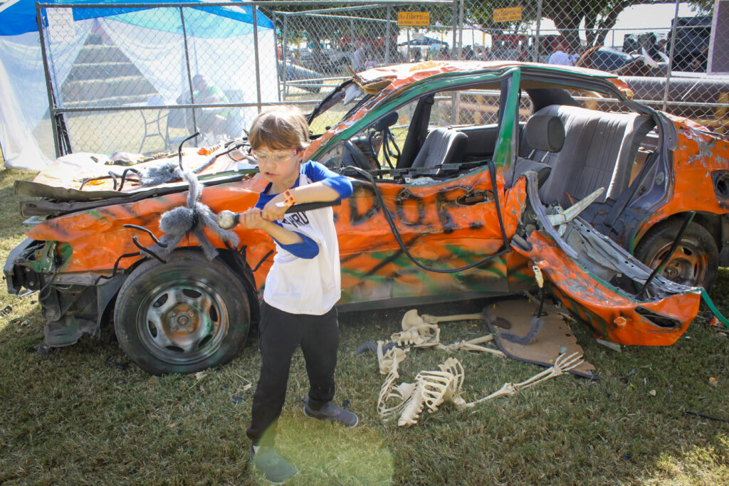 car smash activity at PDOP Pumpkin Days