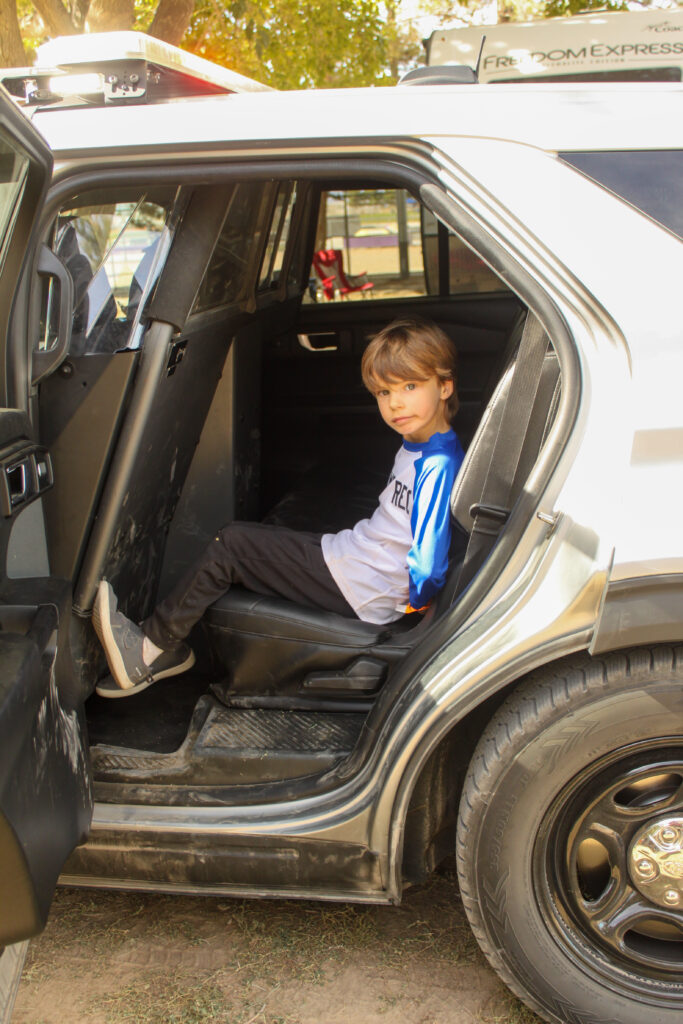 a real Police car at PDOP Pumpkin Days