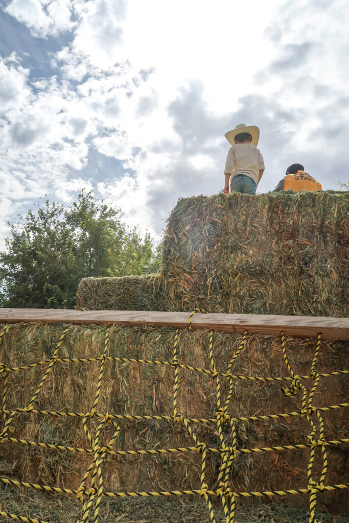 hay pyramid